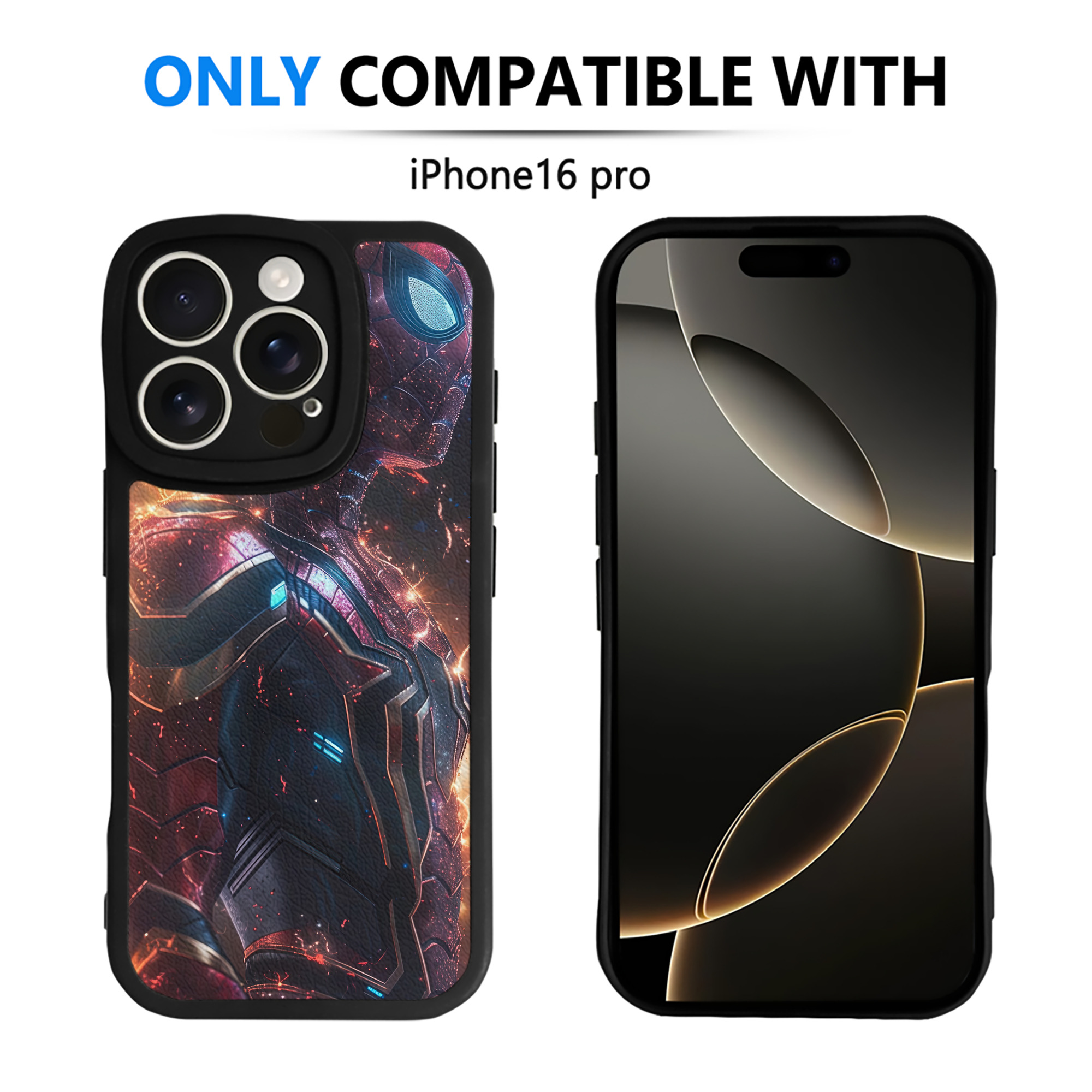 （画像用） Spider Man スパイダーマン 【iPhone 16シリーズ対応】シリコンスマホケース（レザー調） 材質：シリコン